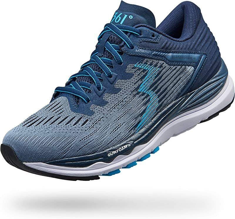 361 Degrees Men's Sensation 4 Running Shoes Storm/Aqua Blue Size 9 D(M) US