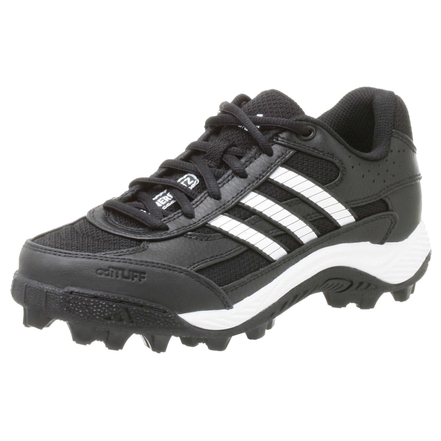 adidas Boy's Corner Blitz 7 J Low Football Shoes Black/White Size 4.5 Big Kid US