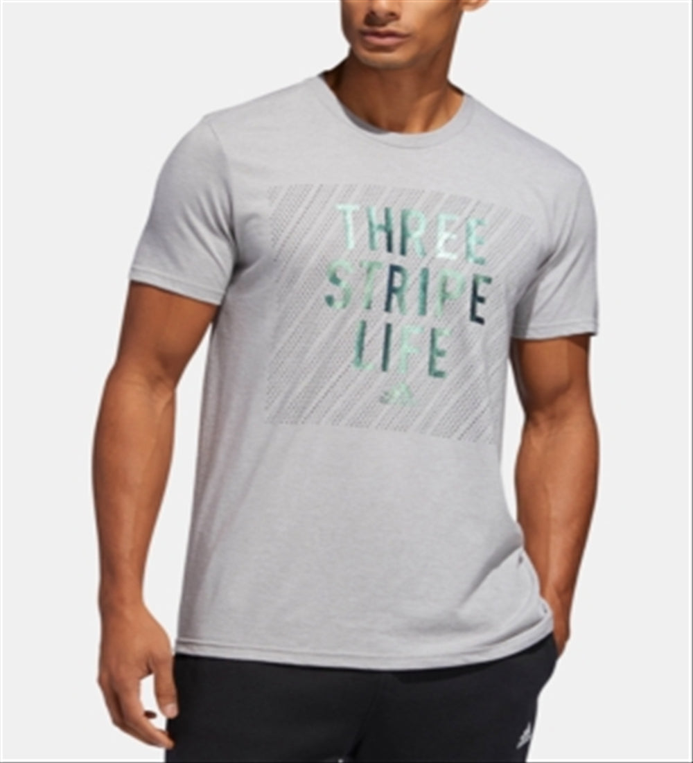 Adidas Men's ClimaLite Graphic T-Shirt Gray Size XX-Large