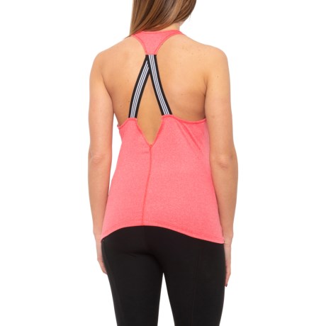 Adidas Women's 3 Stripe Tank Shock Red/Heather Red
