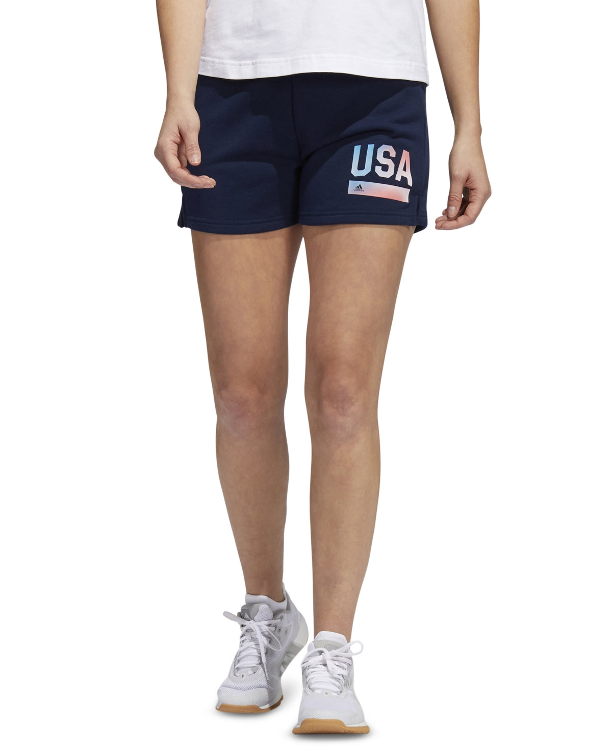 adidas Women's Americana Drawstring Shorts Blue Size X-Large