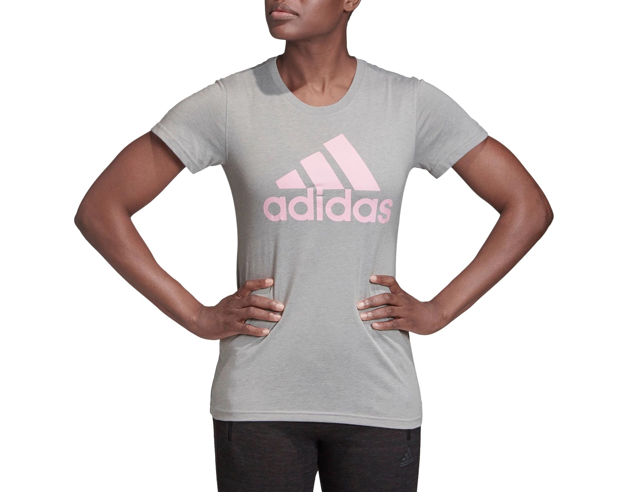 Adidas Women's Badge Of Sport Classic T-Shirt Grey Size Small
