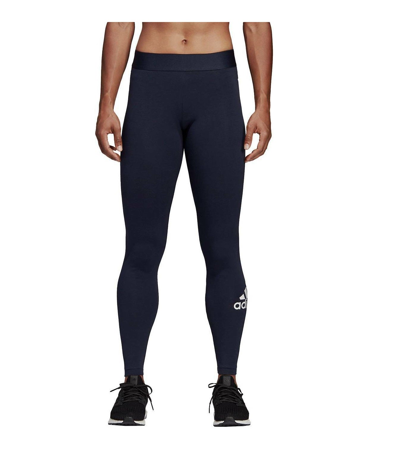 Adidas Women's Badge Of Sport Tights Navy Size 2 Extra Small