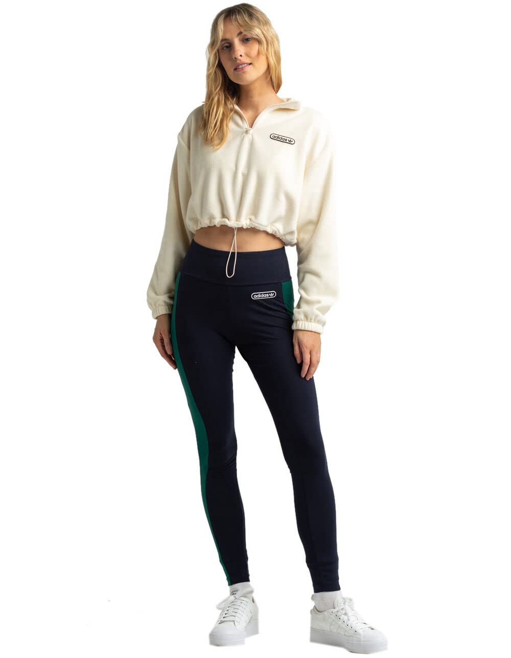adidas Women's Colorblocked Leggings Blue Size X-Small