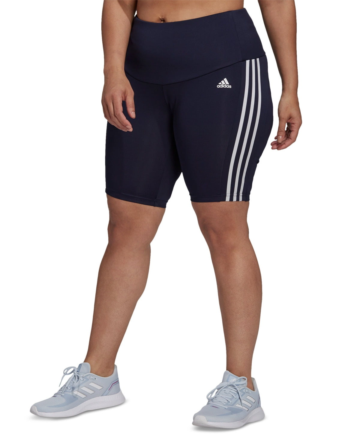 adidas Women's High Rise Short Sport Tights Blue