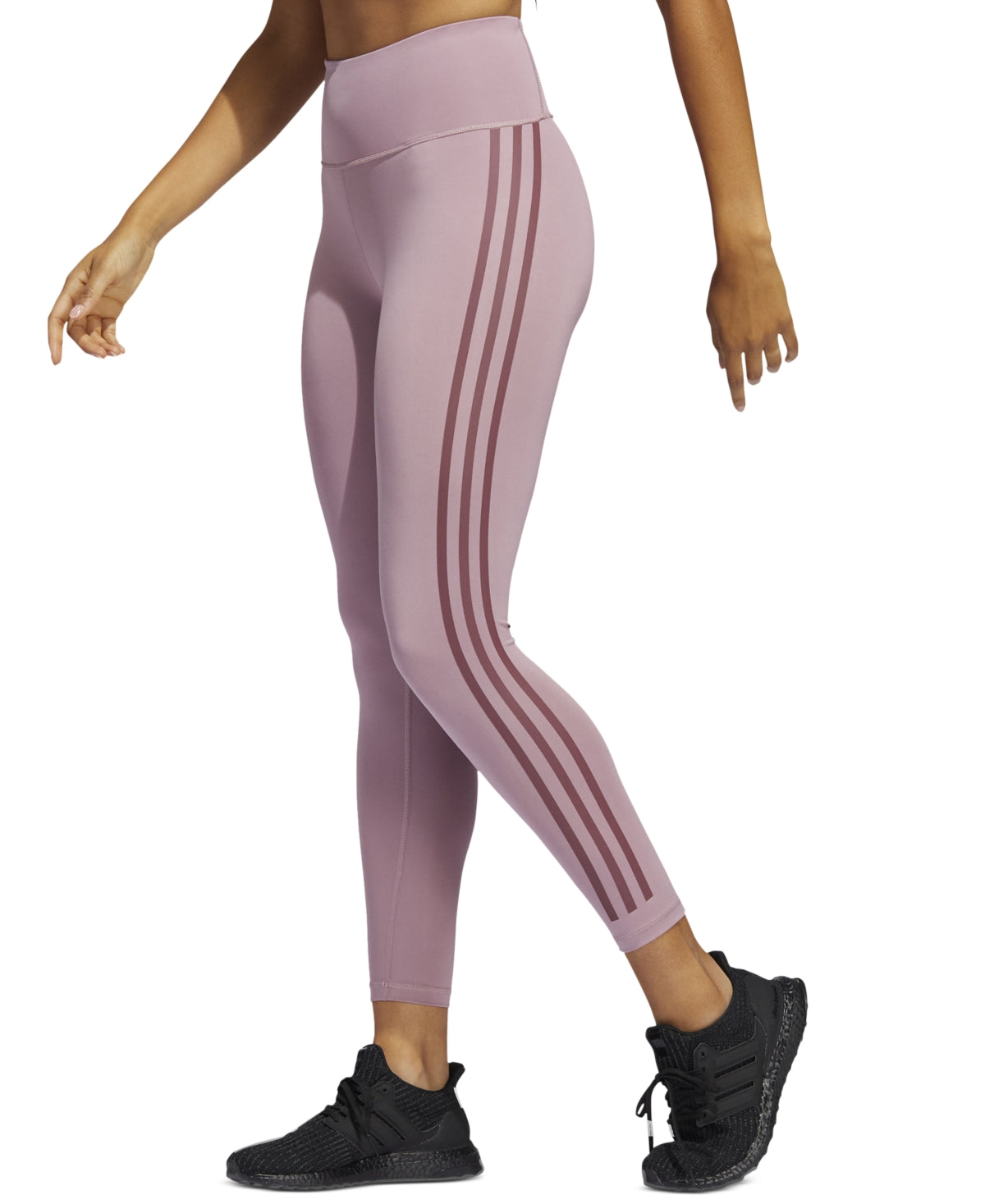 adidas Women's Side Stripe Tights Pink Size X-Small