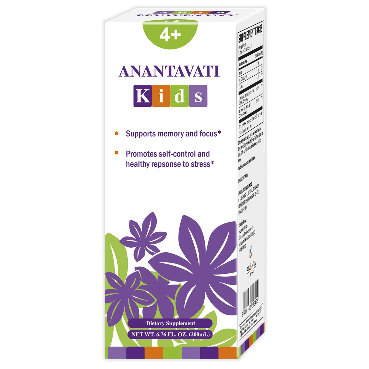 ANANTAVATI KIDS Ananta Medicare Limited Supports Memory &  Focus, Promotes Self-Control & Healthy Response to Stress - 6.76 Oz