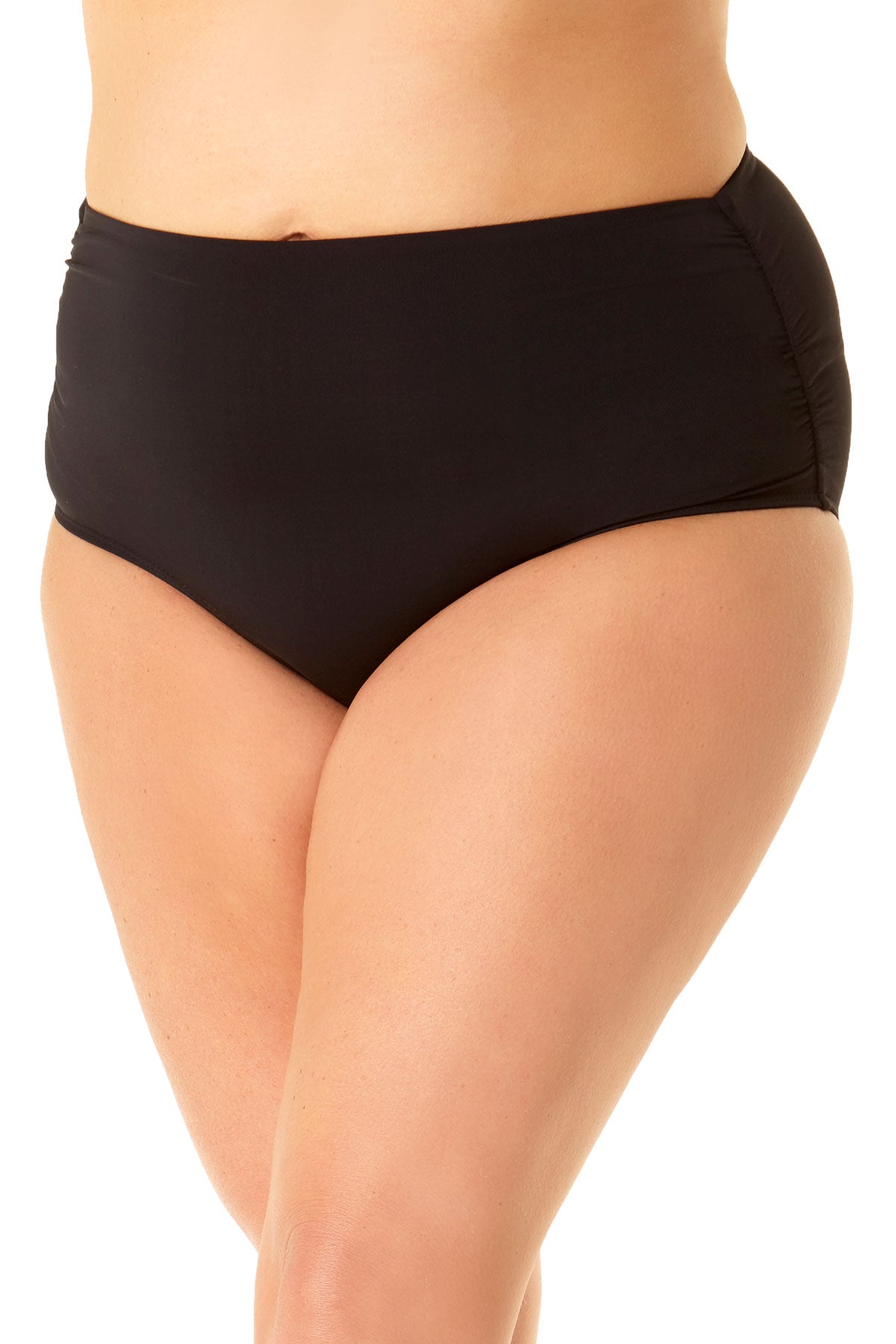 Anne Cole Women's High Waist Bikini Bottoms Swimsuit Black Size 18W