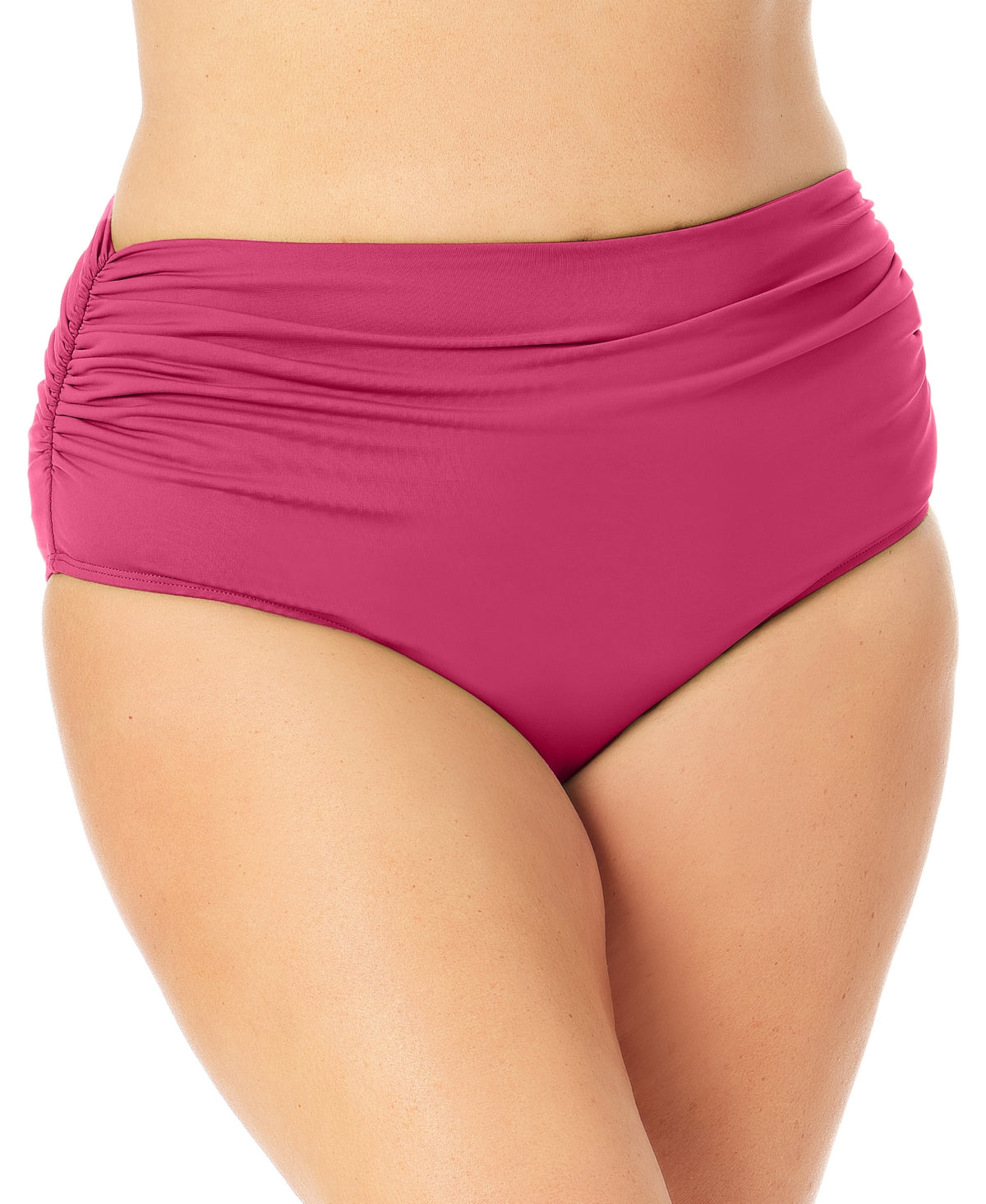 Anne Cole Women's High Waist Bikini Bottoms Swimsuit Purple Size 22W