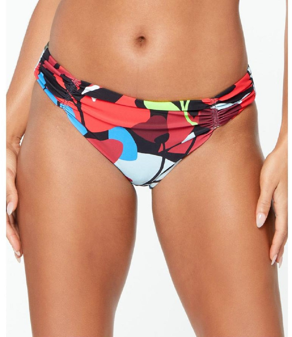 Bar III Women's Shirred Side Hipster Bikini Swim Bottoms Multi