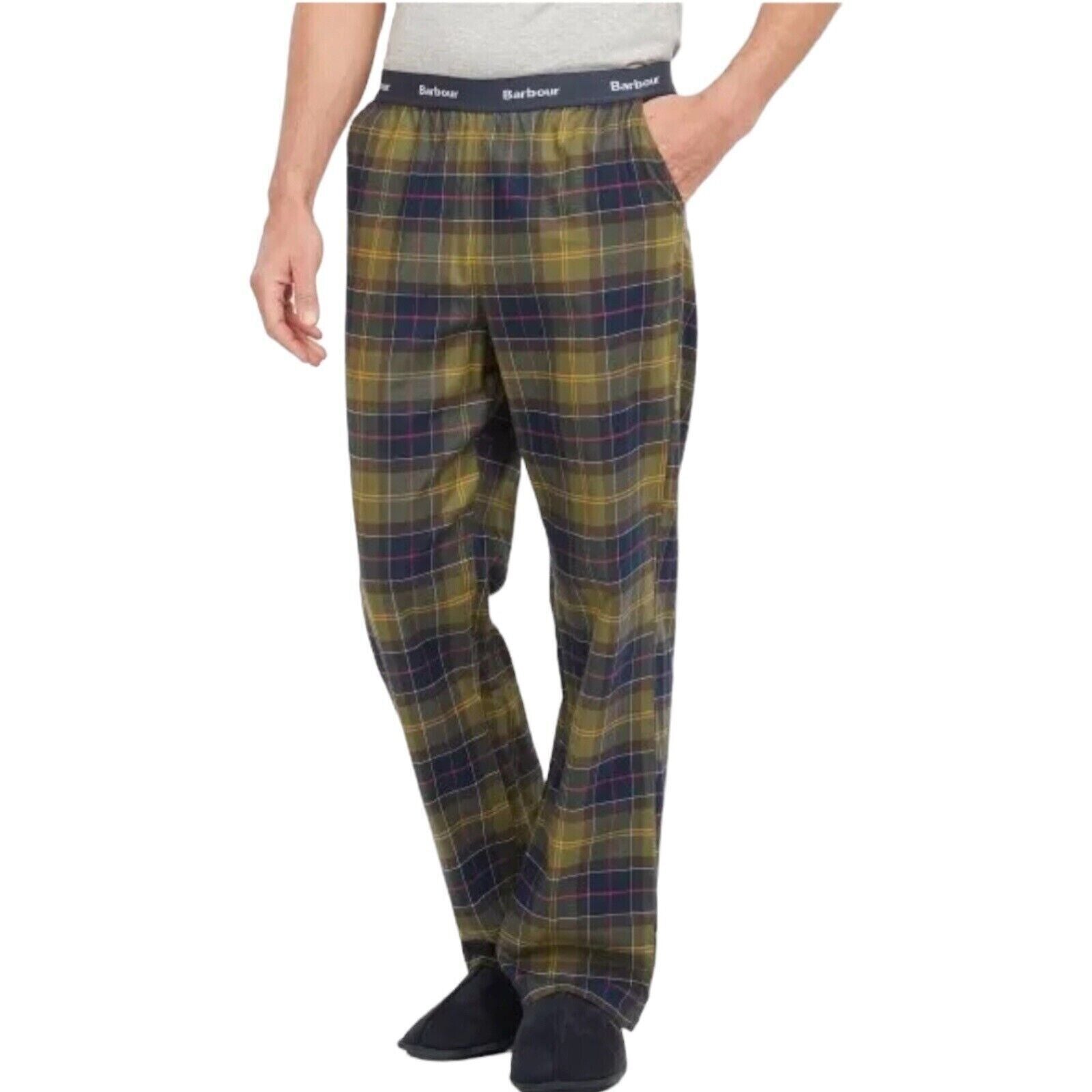 Barbour Men's Glenn Tartan Plaid Pajama Pants Green Size XX-Large