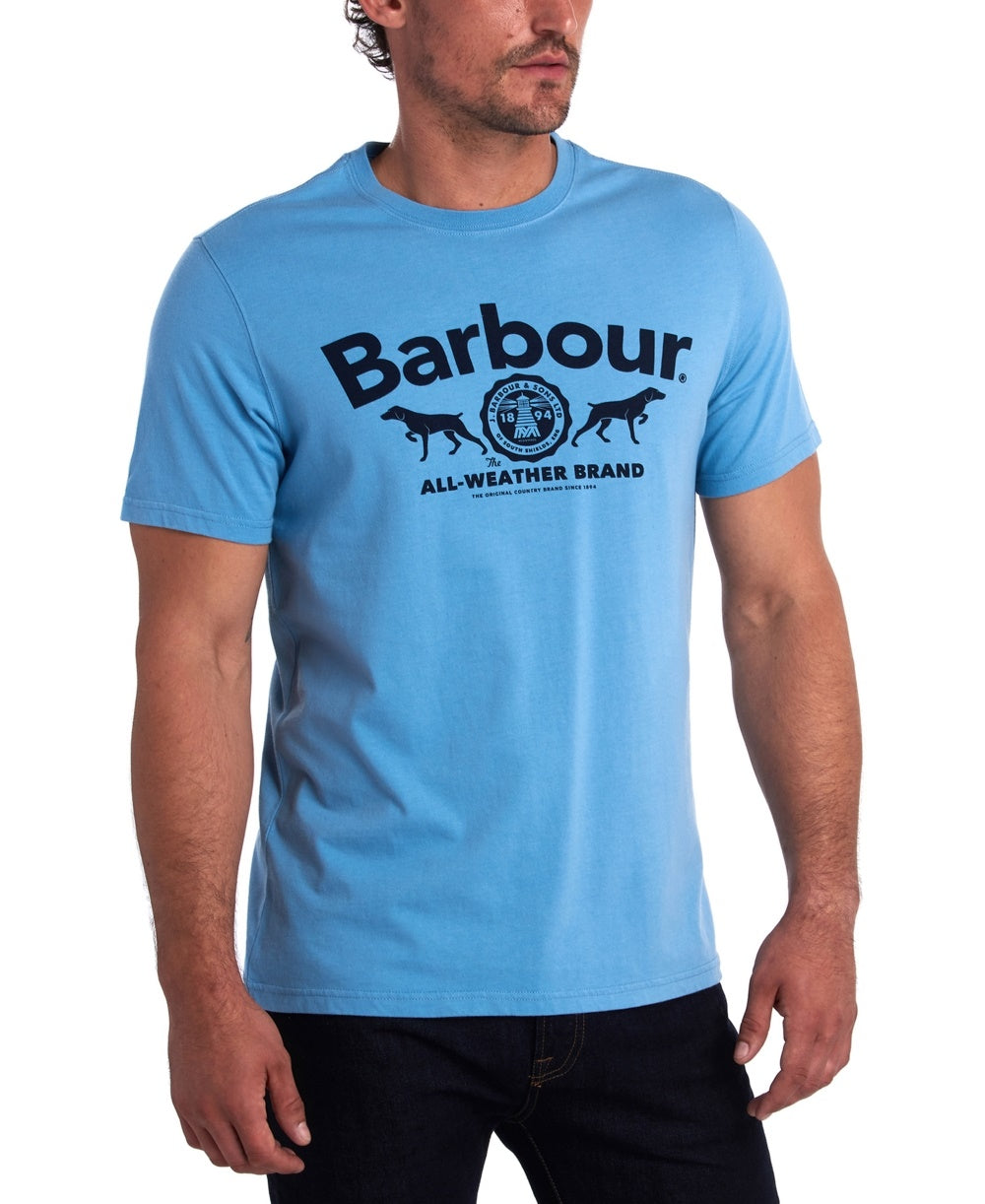 Barbour Men's Max Logo Graphic T-Shirt Blue Size Small