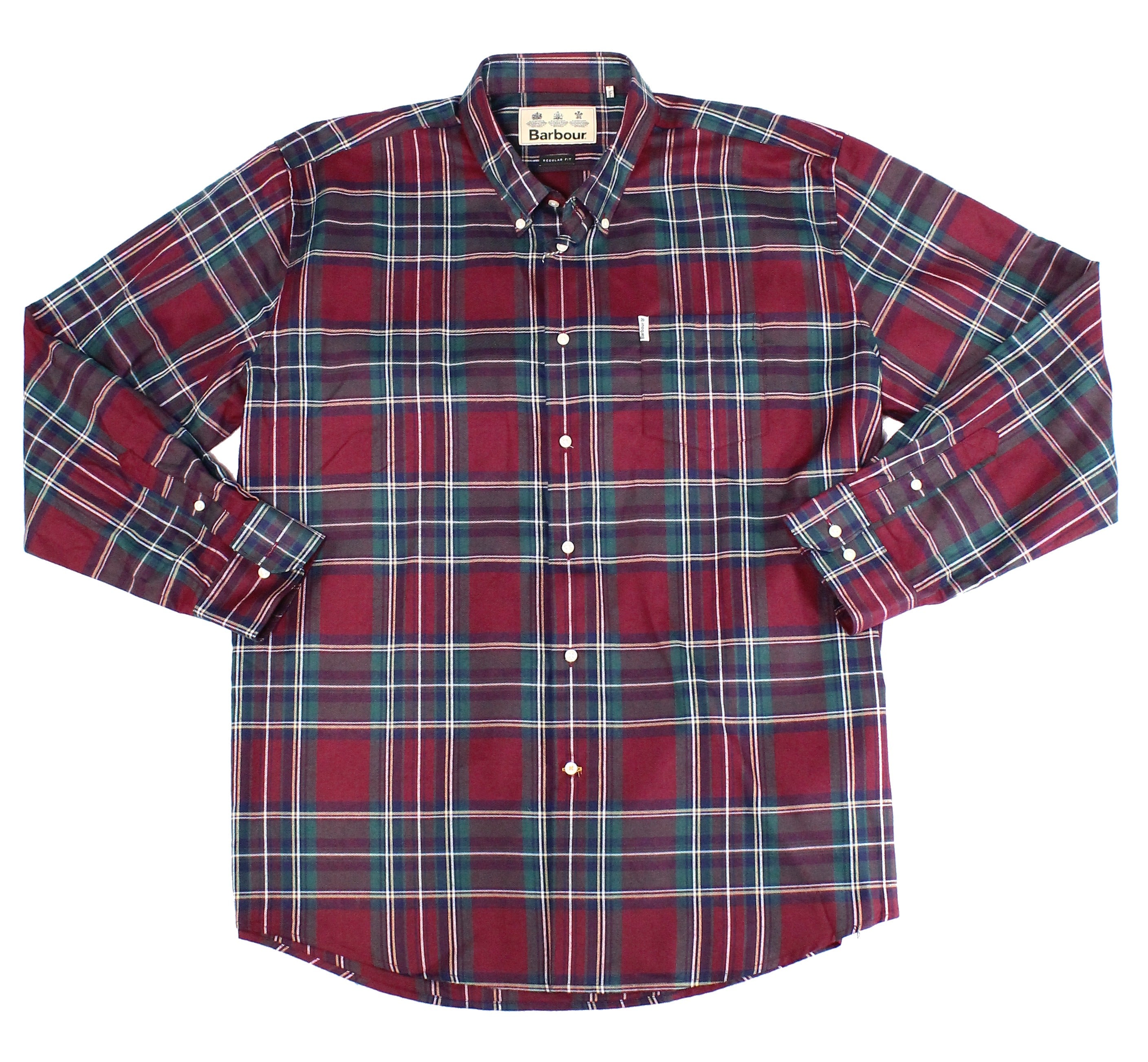 Barbour Men's Thermo tech Lund Plaid Shirt Red Size XX-Large