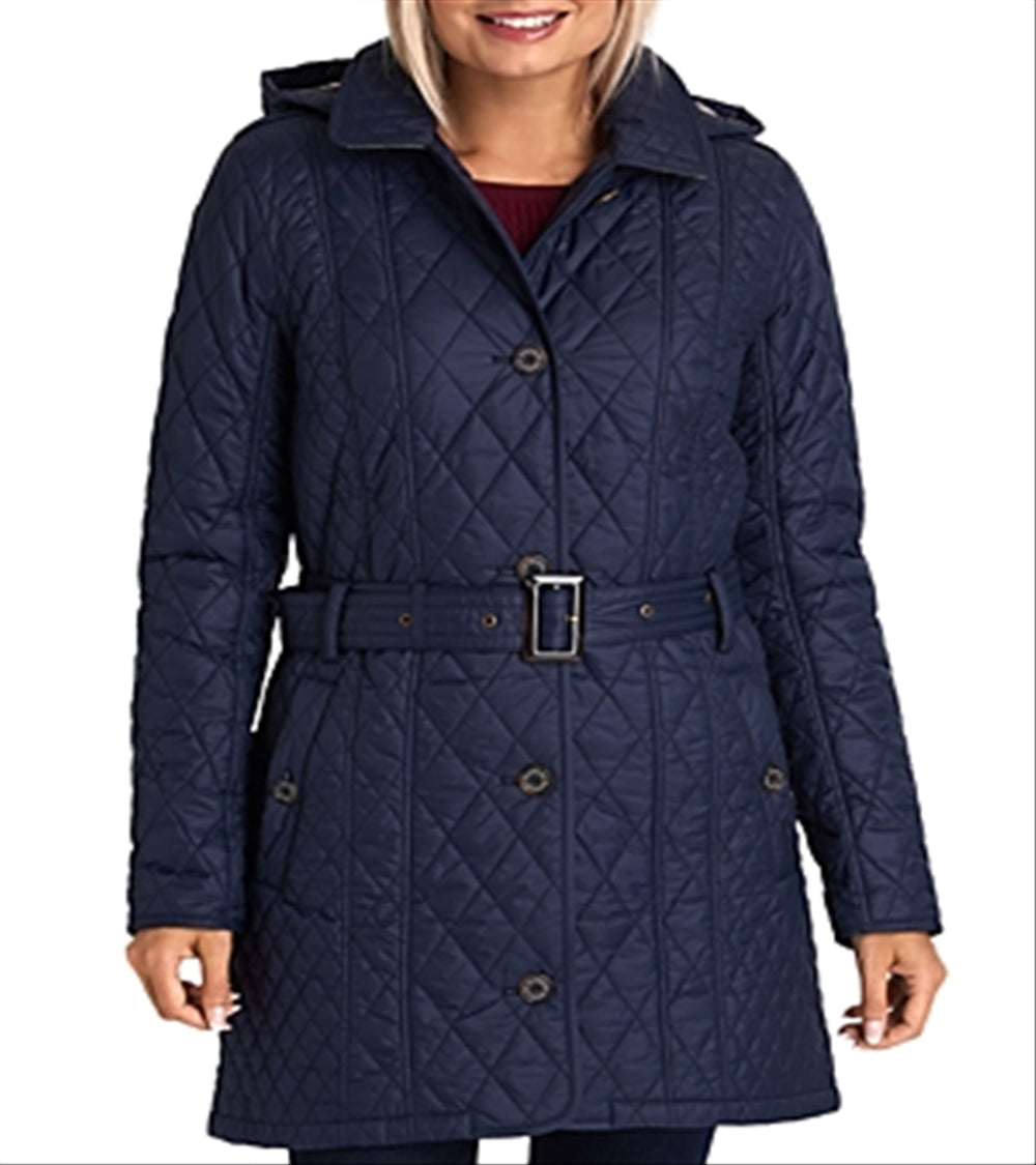 Barbour Women's Evie Quilted Jacket Blue Size 6