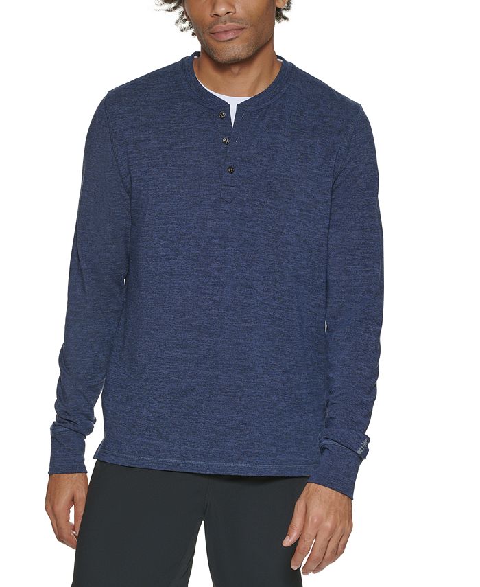 Bass Outdoor Men's 1/4 Placket Layer Pullover Sweater Blue Size XX-Large