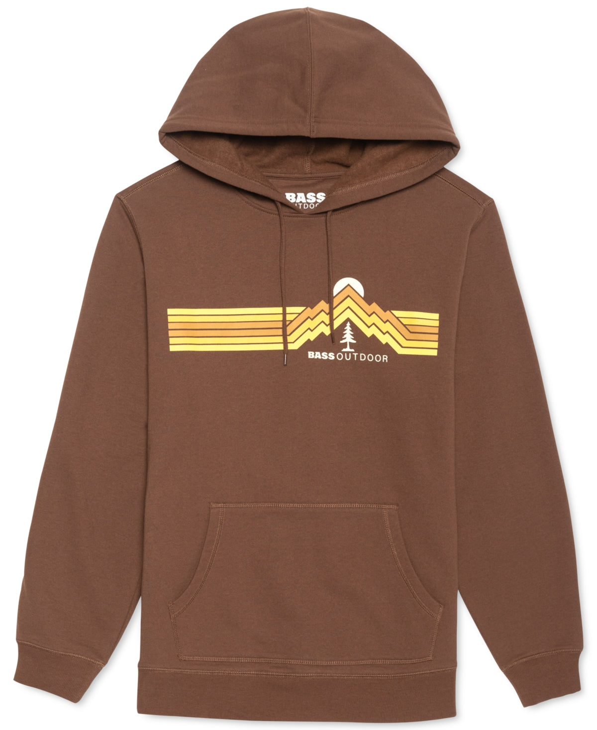 Bass Outdoor Men's Calwood Retro Logo Fleece Hoodie Brown Size X-Large