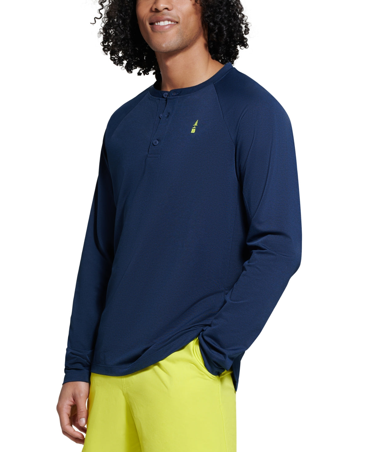 Bass Outdoor Men's Hilltop Long Sleeve Henley Blue Size Small