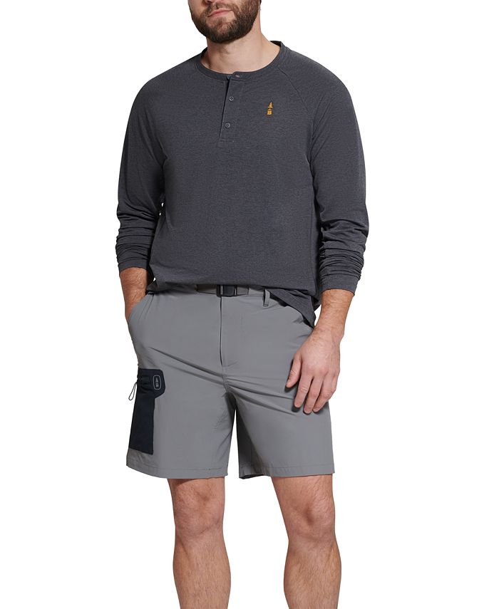 Bass Outdoor Men's Hilltop Long Sleeve Henley Gray Size XL