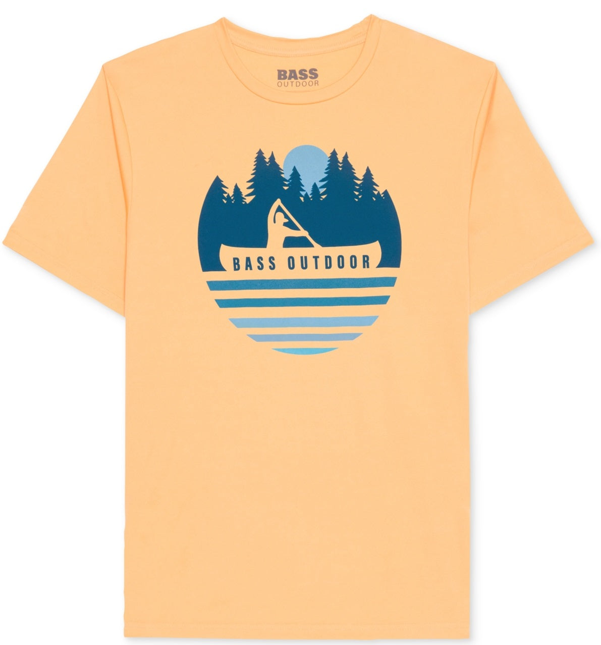 Bass Outdoor Men's Logo Graphic Tech T-Shirt Orange Size Small