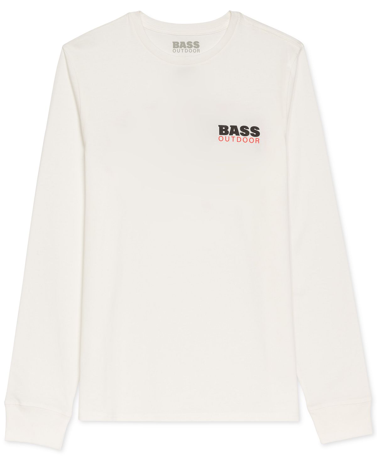 Bass Outdoor Men's Long Sleeve Woods Graphic T-Shirt White Size Small