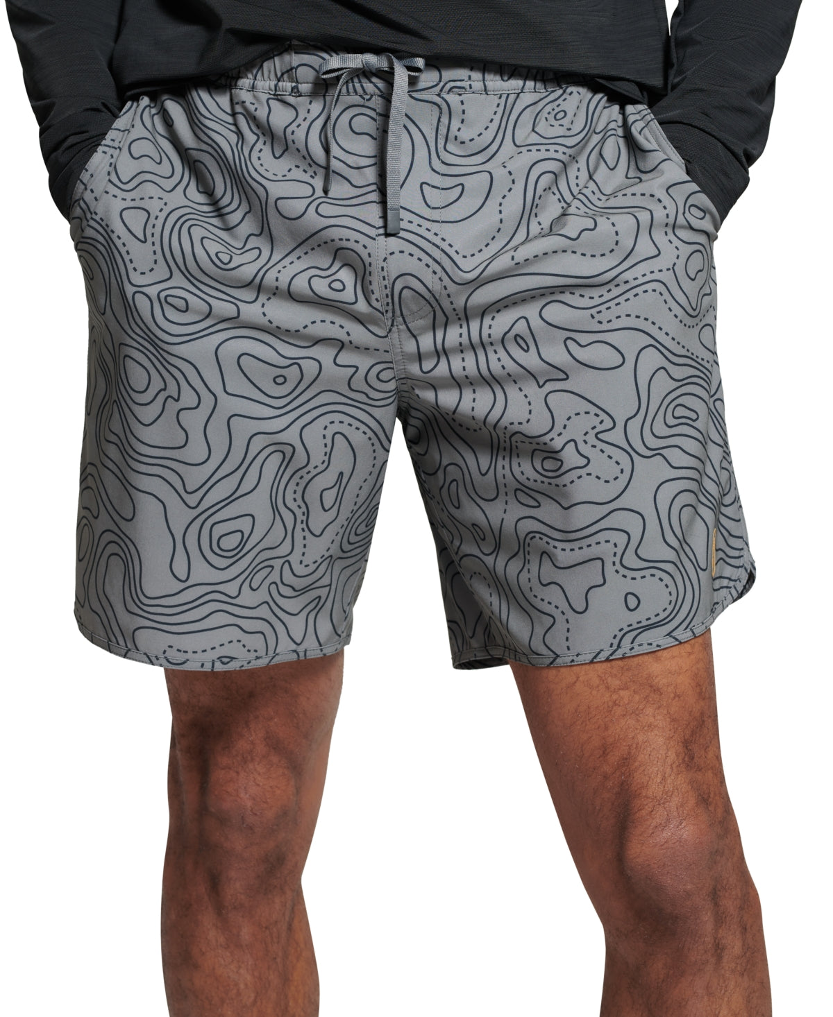 Bass Outdoor Men's Maps Quick Dry 7 Shorts Gray Size XX-Large