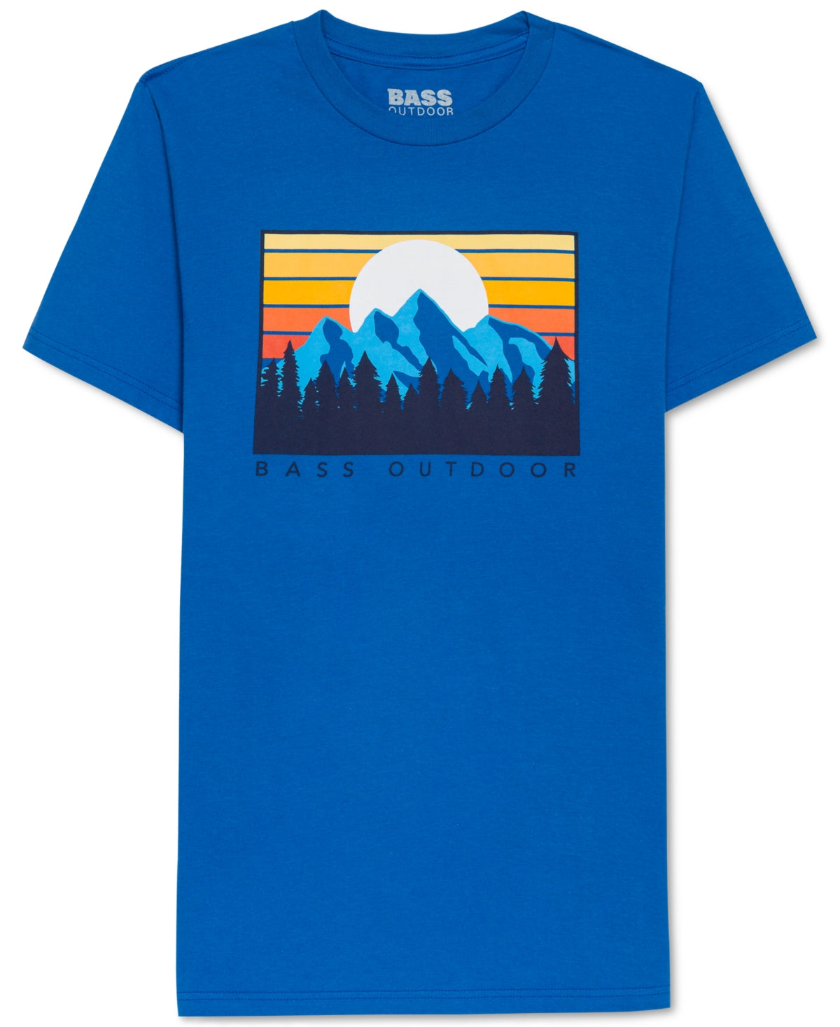 Bass Outdoor Men's Mountain Graphic T-Shirt Blue Size Small