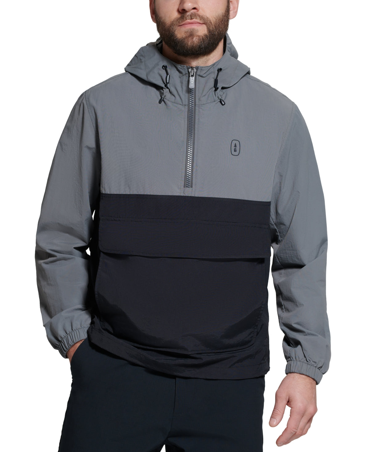Bass Outdoor Men's Packable Anorak Jacket Black Size Medium