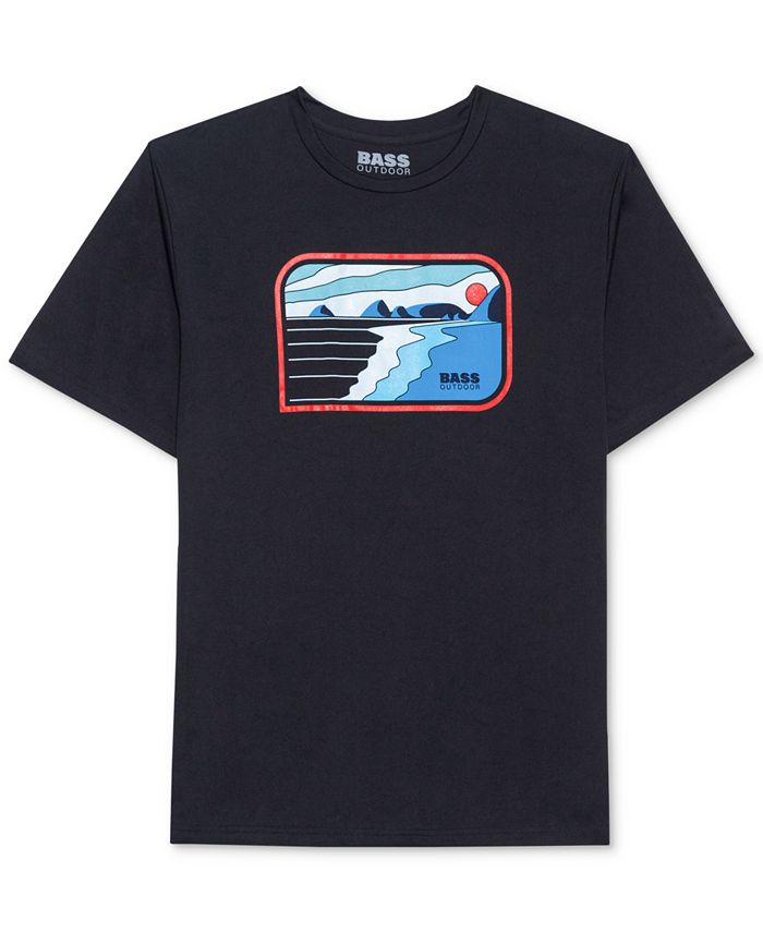 Bass Outdoor Men's Performance Graphic T-Shirt Black Size Small