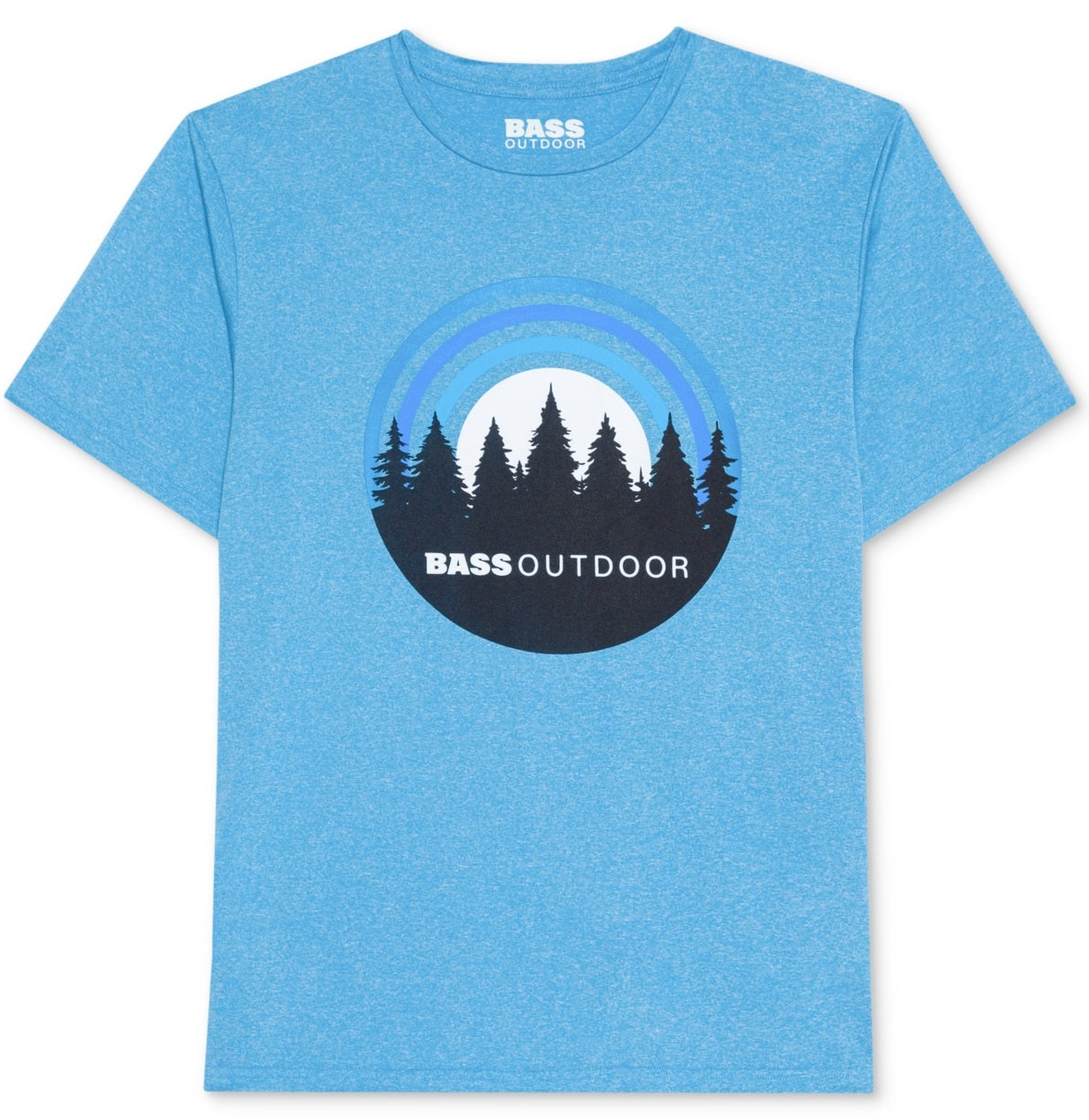 Bass Outdoor Men's Performance Graphic T-Shirt Blue Size Small