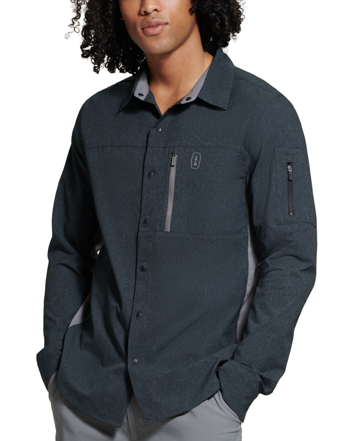 Bass Outdoor Men's Ray Ripstop Performance Shirt Black Size Medium