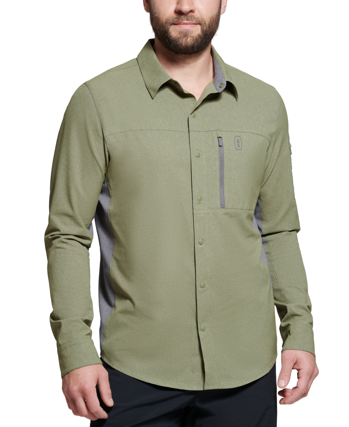 Bass Outdoor Men's Ray Ripstop Performance Shirt Green Size X-Large