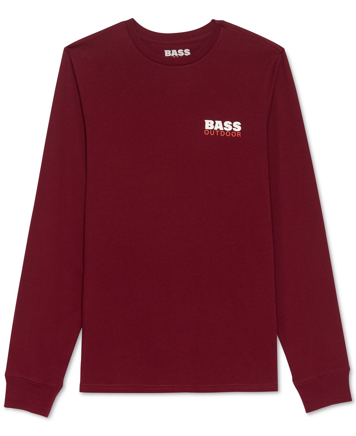 Bass Outdoor Men's Tent Graphic Long Sleeve T-Shirt Red Size X-Large