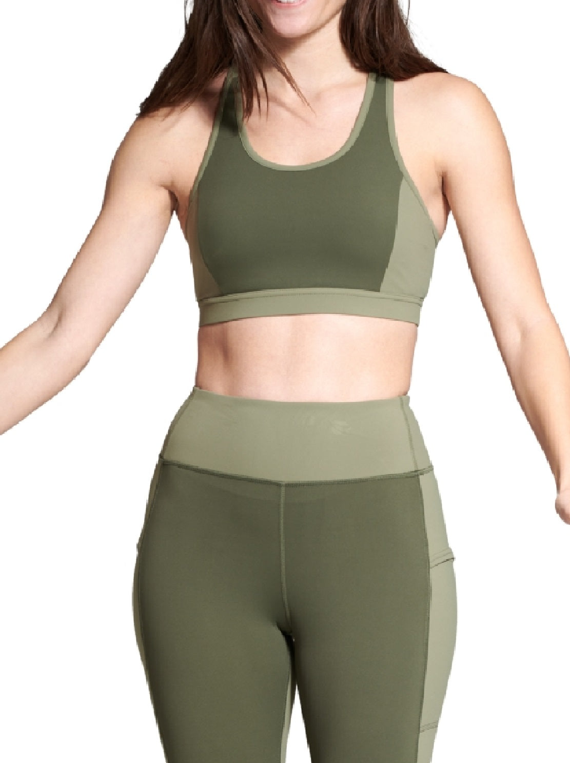 Bass Outdoor Women's Benton Po Back Pocket Sports Bra Green Size X-Large