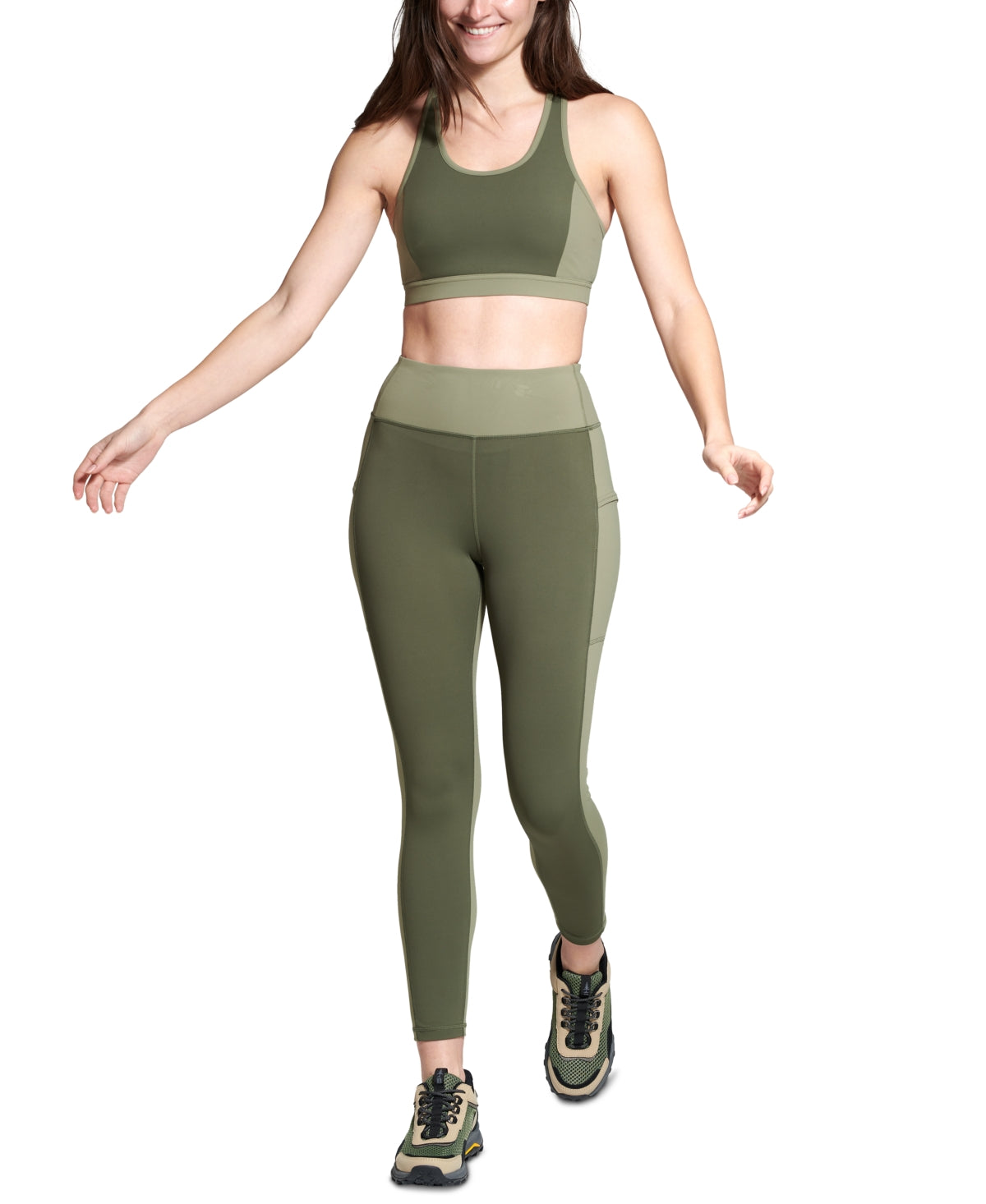 Bass Outdoor Women's Benton Po Back Pocket Sports Bra Green Size X-Small