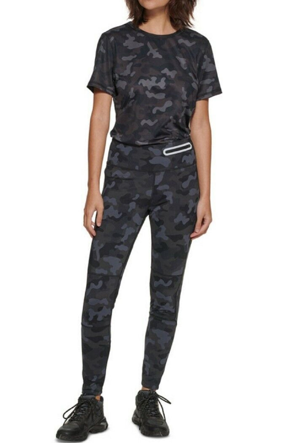 Bass Outdoor Women's Camo Print Fastline Trail Leggings Black Size X-Large