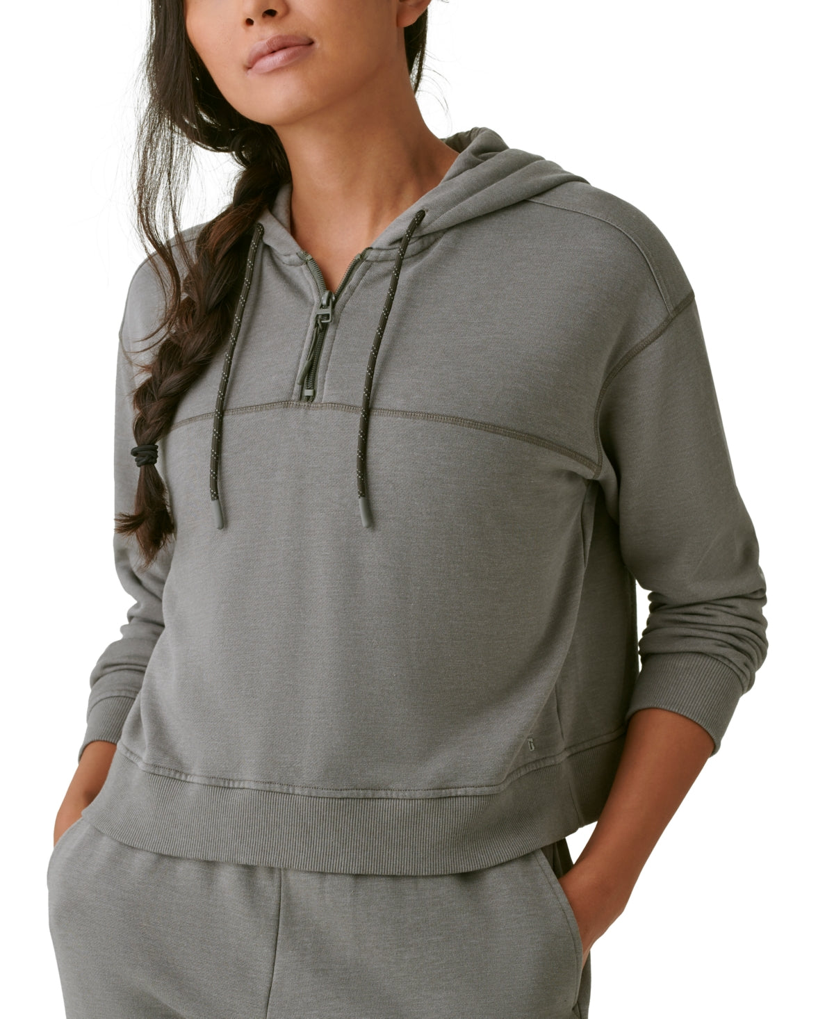 Bass Outdoor Women's Hibernate Half Zip Hoodie Top Gray