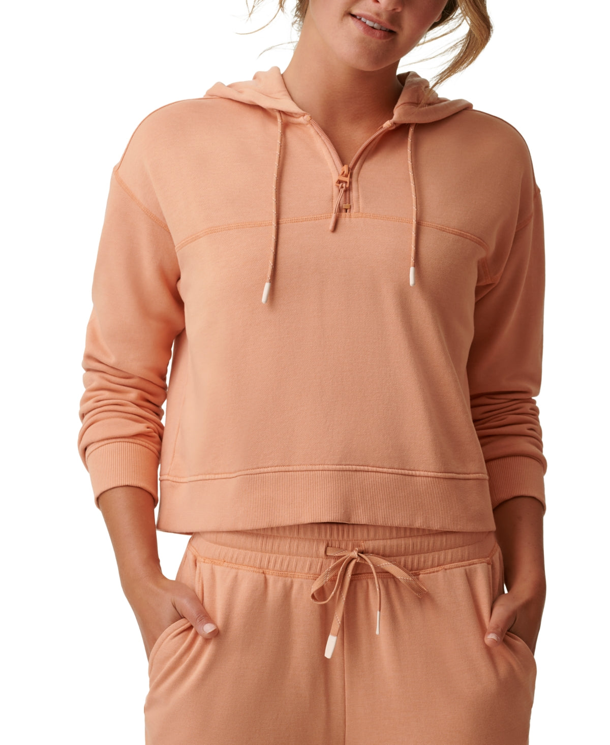 Bass Outdoor Women's Hibernate Half Zip Hoodie Top Orange