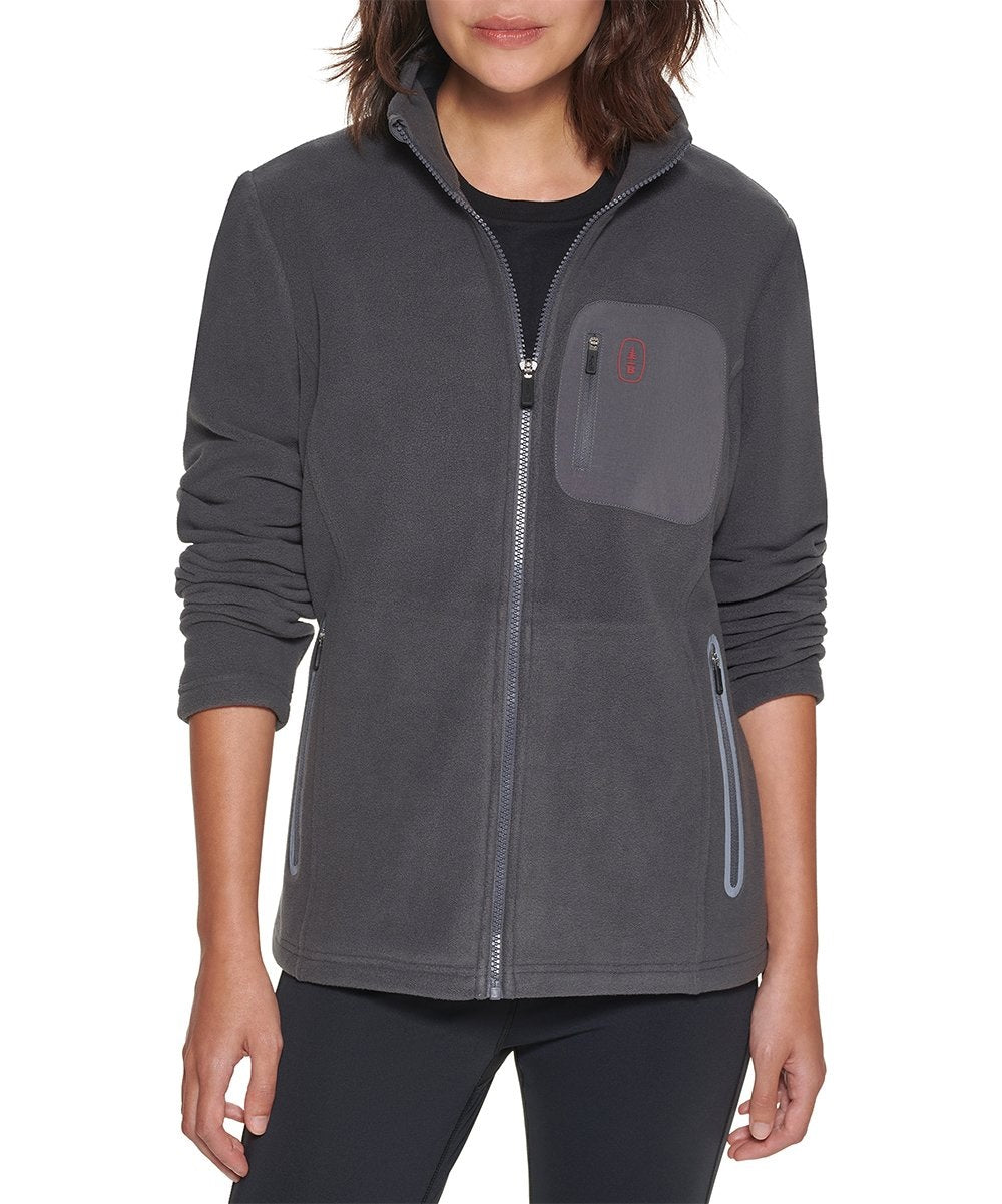 Bass Outdoor Women's Highline Trail Full Zip Fleece Jacket Gray Size Small