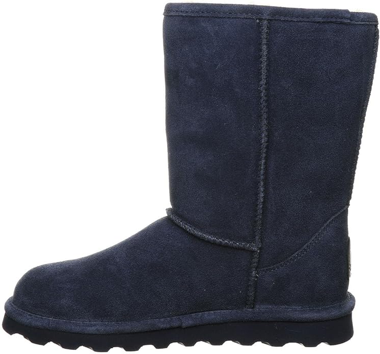 BEARPAW Women's Elle Short Wide Cadet Boot Classic Black Suede Size 7