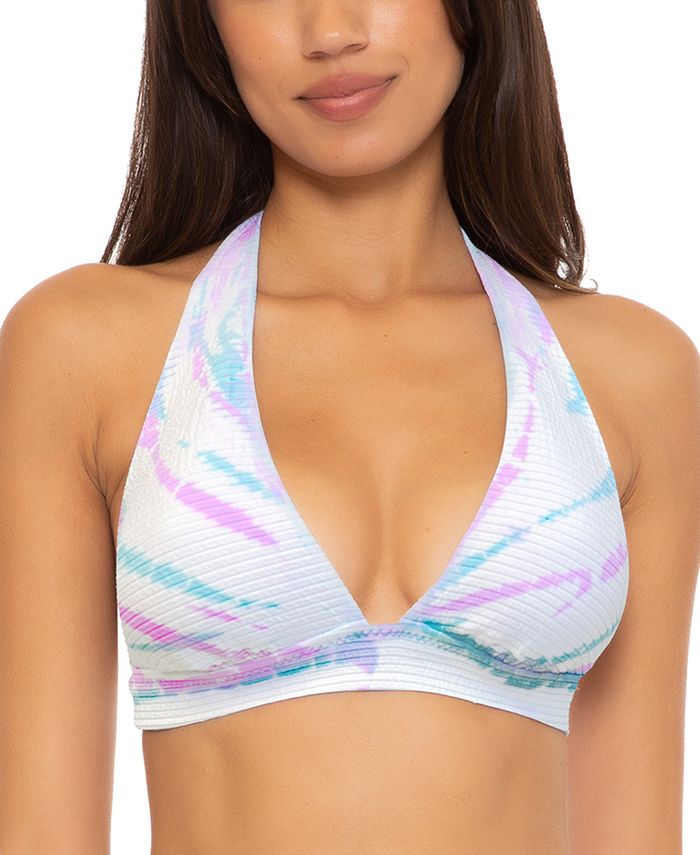 Becca Women's Iconic Halter Bikini Top Pink Size Small
