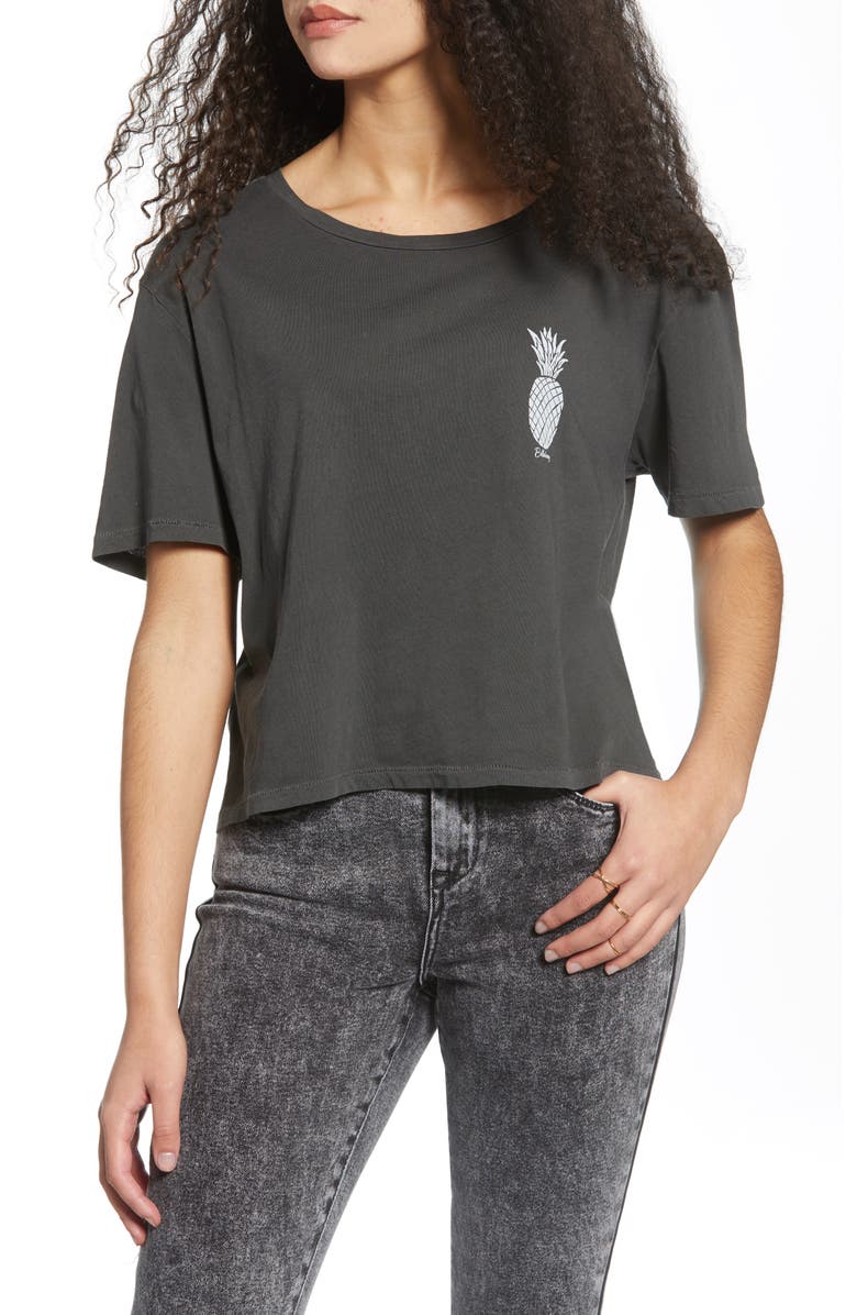 Billabong Women's Aloha Graphic Tee Black Size Large