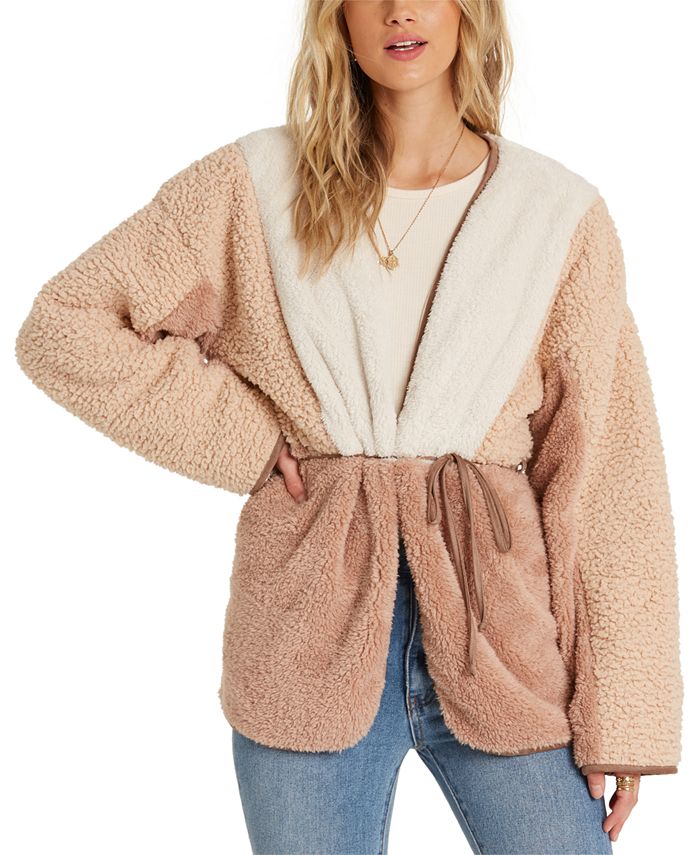 Billabong Women's Polar Opposite Fleece Jacket White Size S