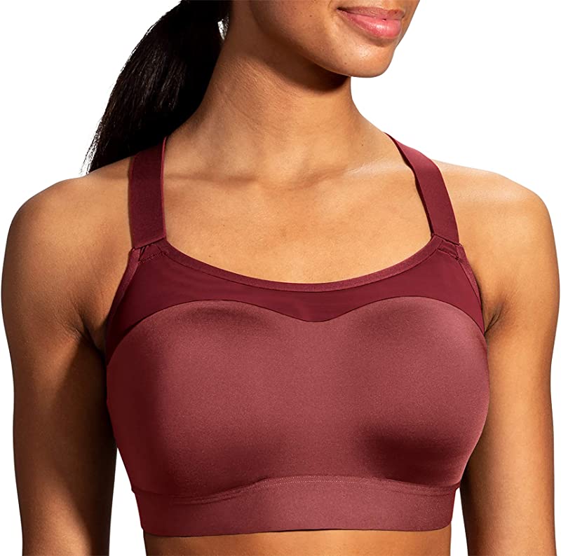 Brooks Women's Dare Racerback Run Bra, Terracotta/Deep Terracotta
