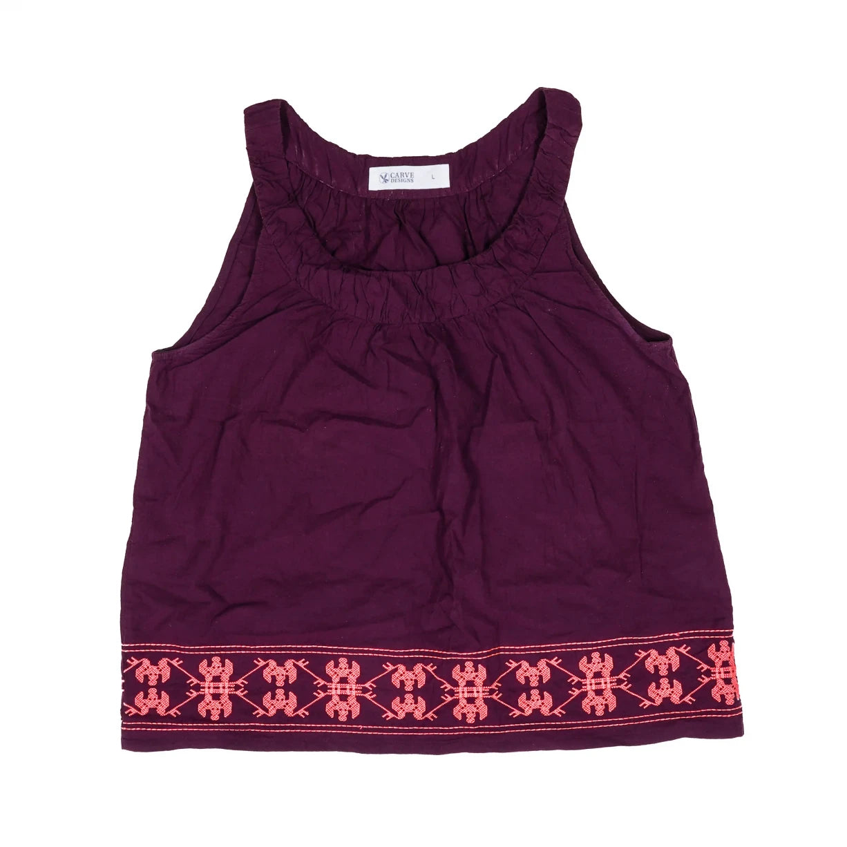 Carve Designs Embroidered Tank Top - Women's