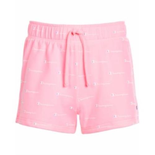 Champion Girl's Allover Print French Terry Shorts Pink Size 6X