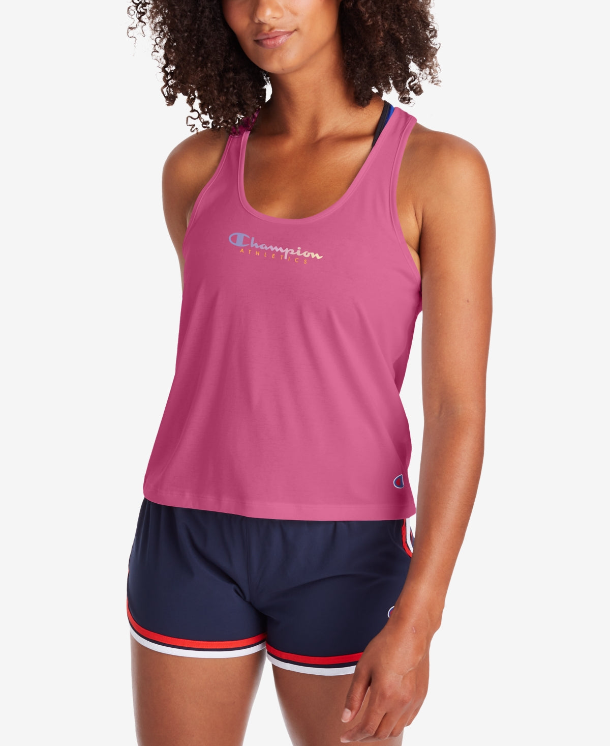 Champion Women's Active Racerback Tank Top Pink Size 1X