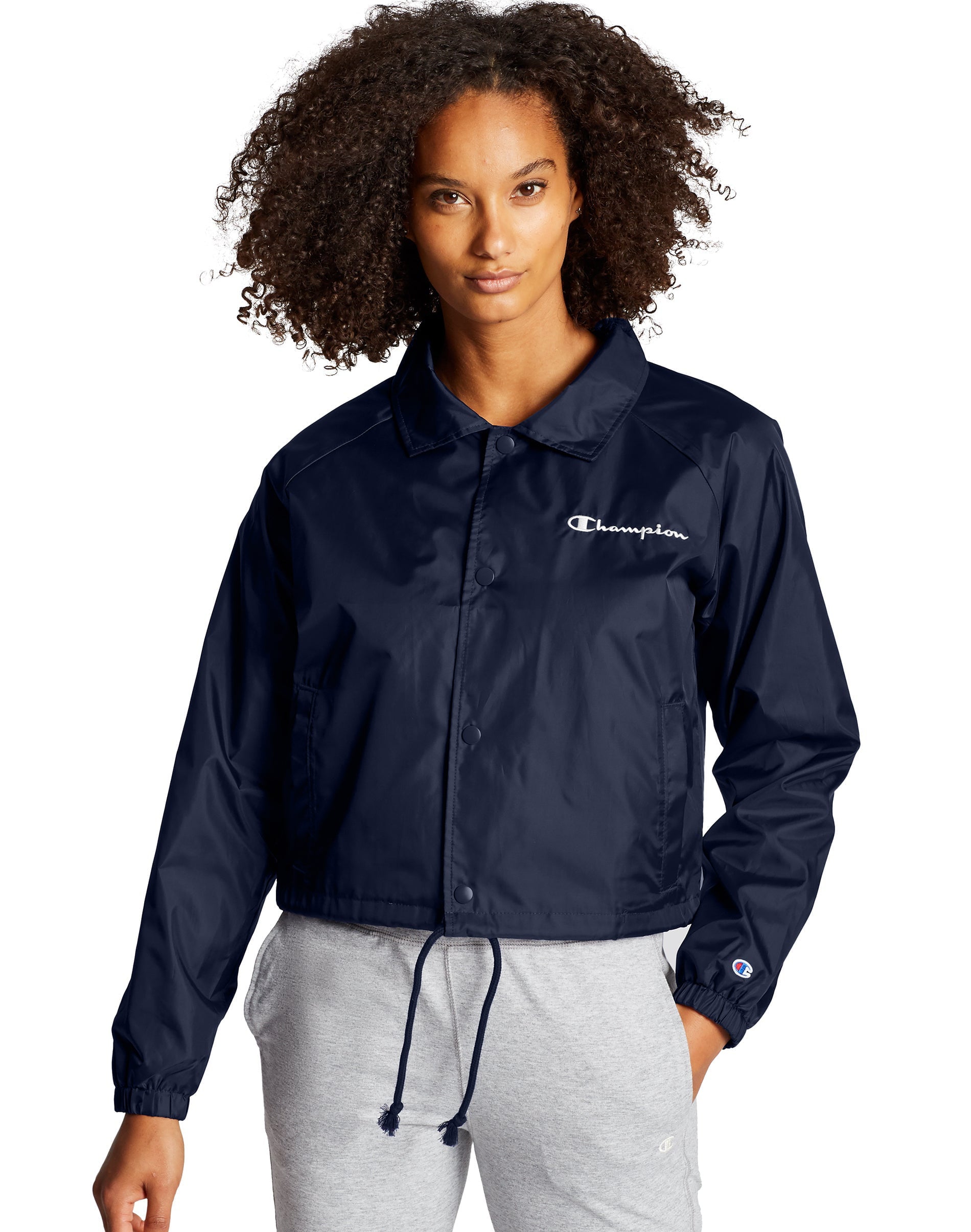 Champion Women's Athletics Heritage Coaches Jacket Blue Size X-Small