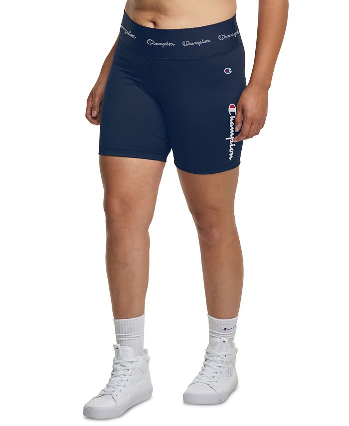 Champion Women's Authentic Bike Shorts Blue Size 4X