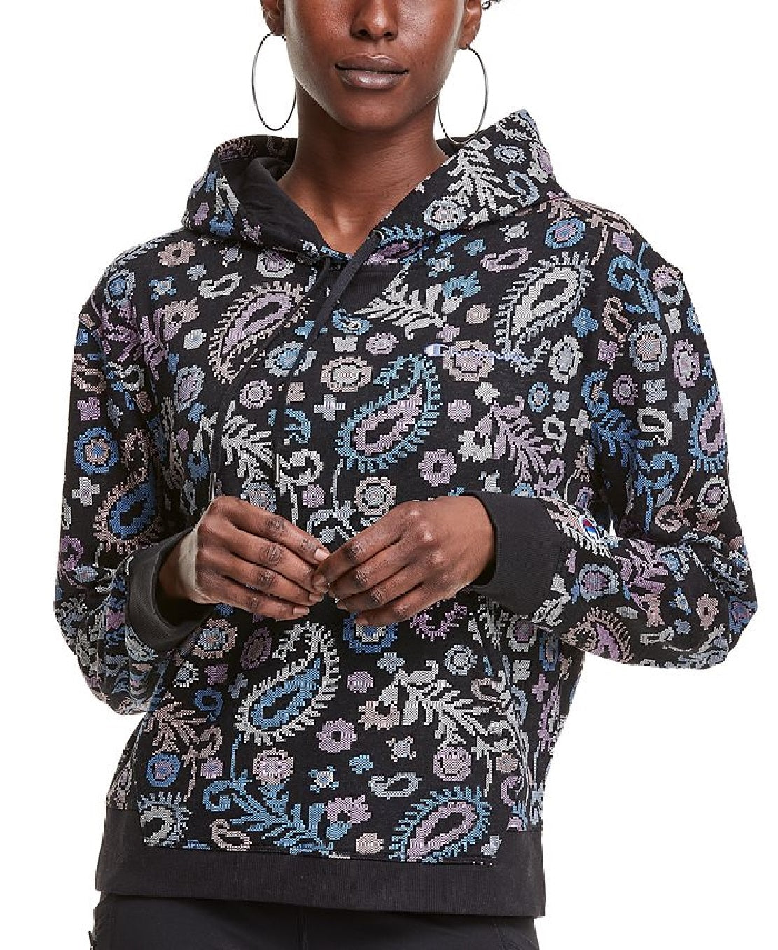 Champion Women's Campus French Terry Hoodie Black Size X-Large