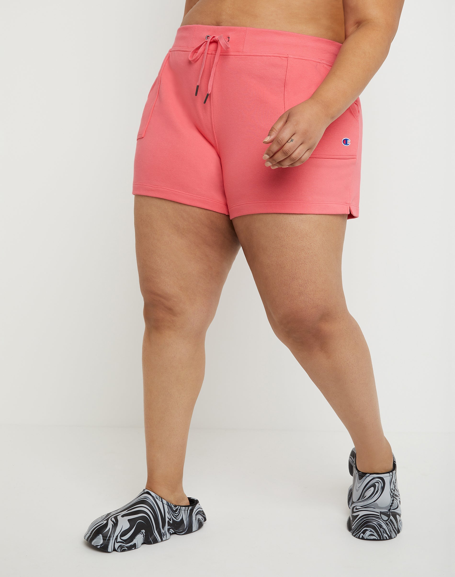 Champion Women's Campus French Terry Shorts Pink Size 4X